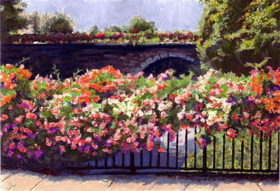 Flower Pastel - Le Pont Fleurie by Janice Lawrence