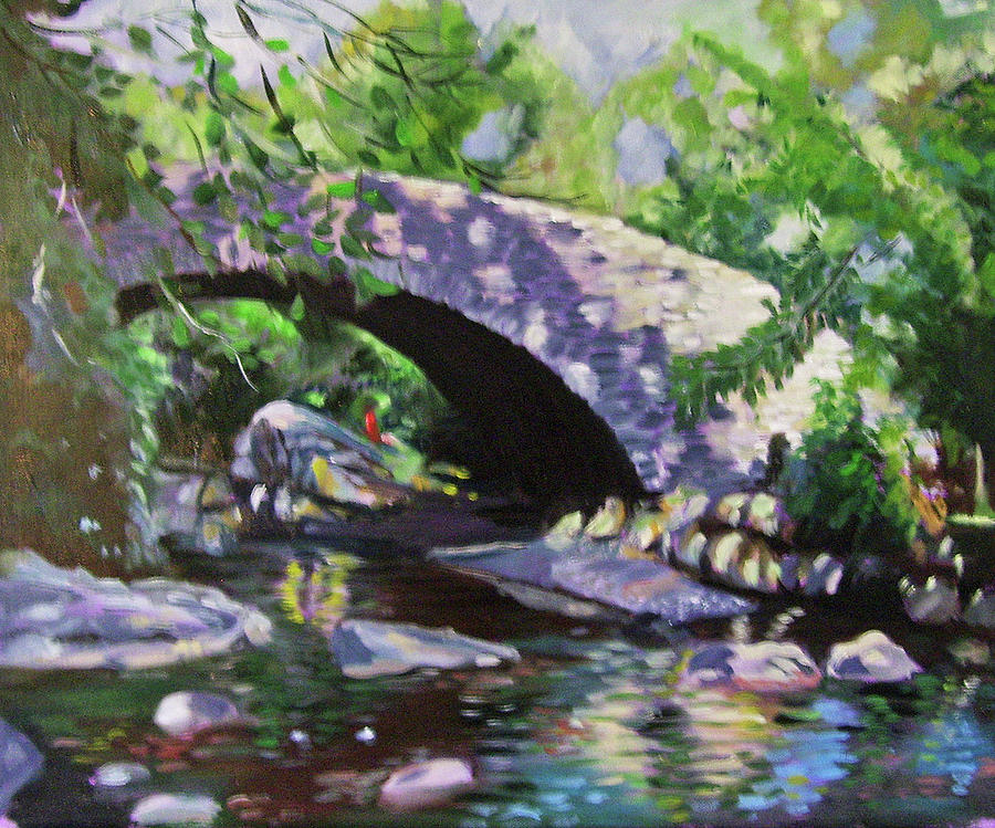 Bridge Painting - Le Pont by Jeni Westcott