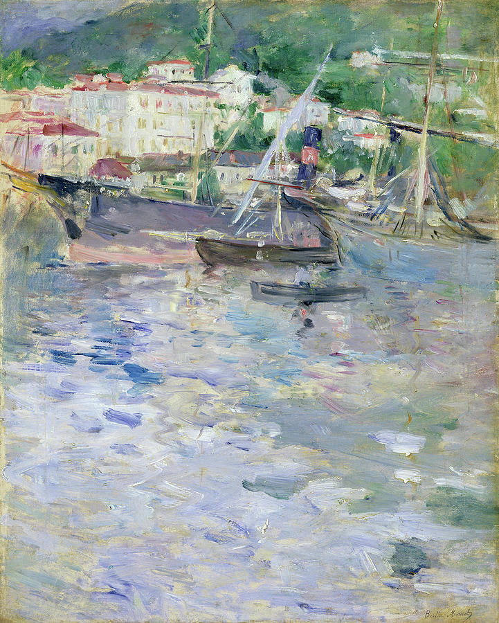 Berthe Morisot Painting - Le Port de Nice by Berthe Morisot