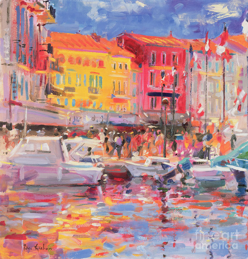 Boat Painting - Le Port de St Tropez by Peter Graham