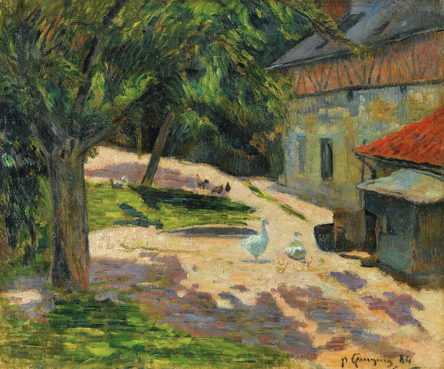 Le Poulailler Painting by Paul Gauguin