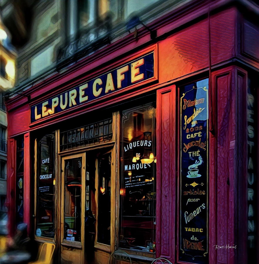 Le Pure Cafe - Paris Digital Art by Russ Harris