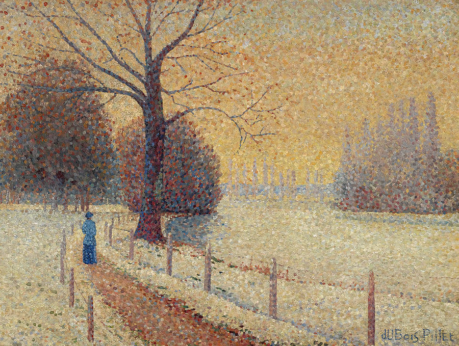 Le Puy in Winter Painting by Albert Dubois-Pillet