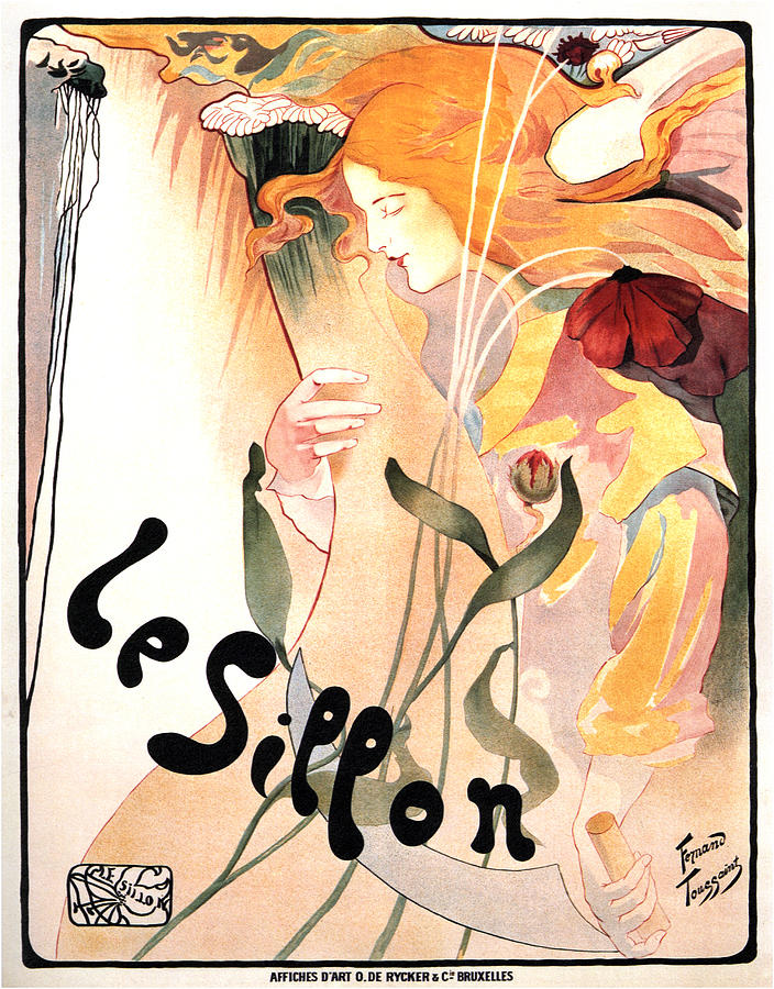 Le Sillon - The Path - Vintage Art Nouveau Poster Mixed Media by Studio Grafiikka