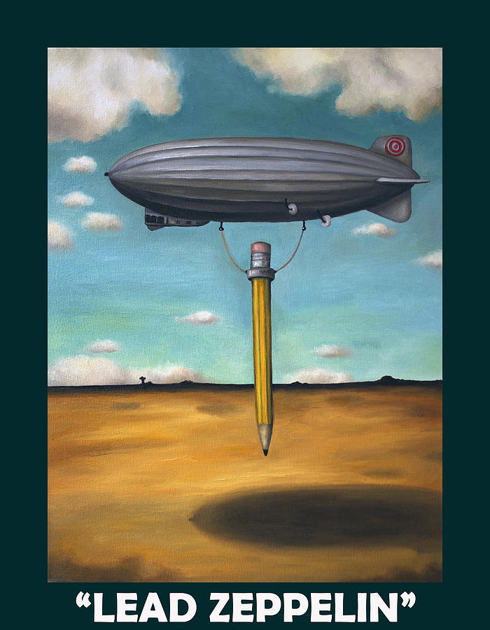 Lead Zeppelin with Lettering Painting by Leah Saulnier The Painting Maniac