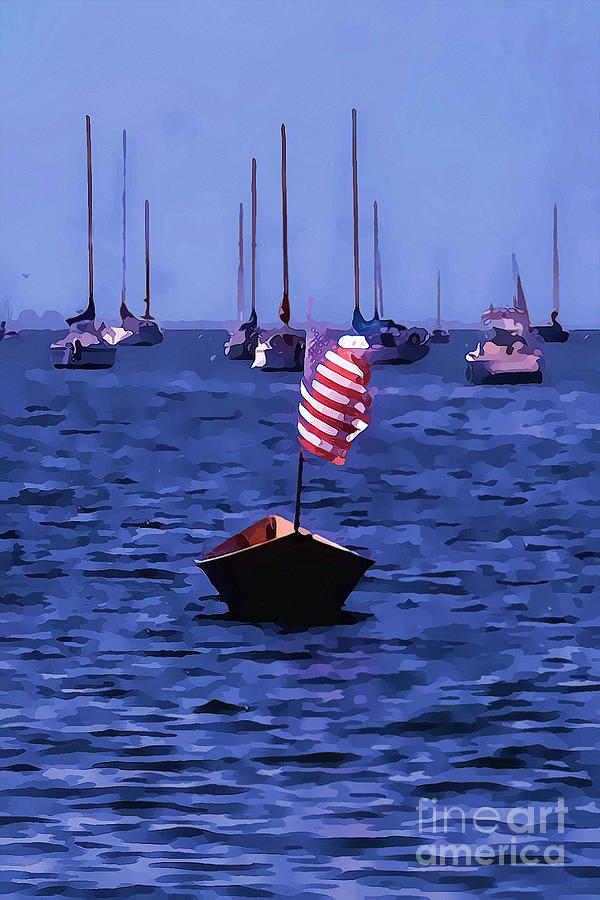 Leader of the pack- Bristol Rhode Island oil effect Photograph by Tom Prendergast