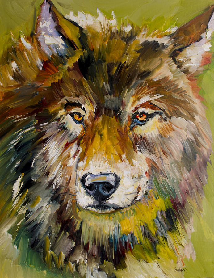 Wildlife Painting - Leader of the Pack by Diane Whitehead
