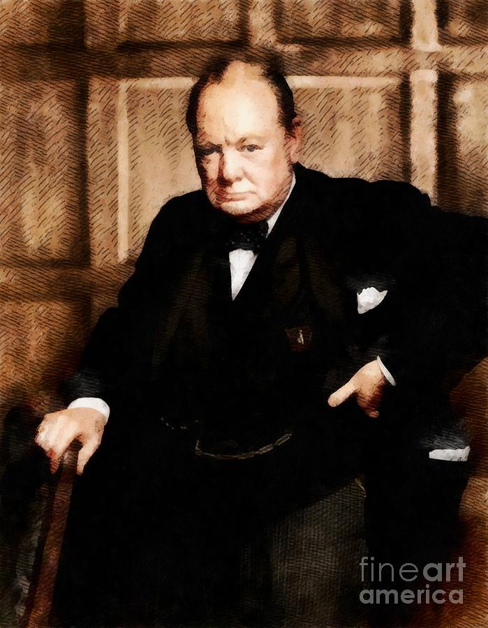 Leaders Of Wwii - Winston Churchill Painting