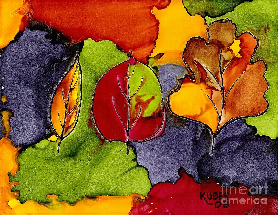 Leaf Brilliance Painting by Susan Kubes
