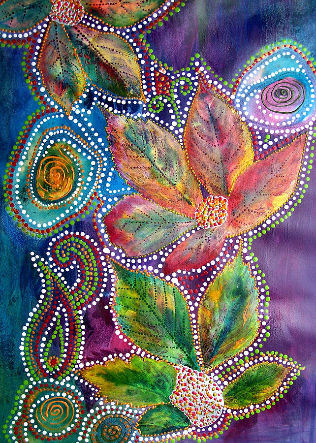 Mixed Media Painting - Leaf Fiesta by Vijay Sharon Govender