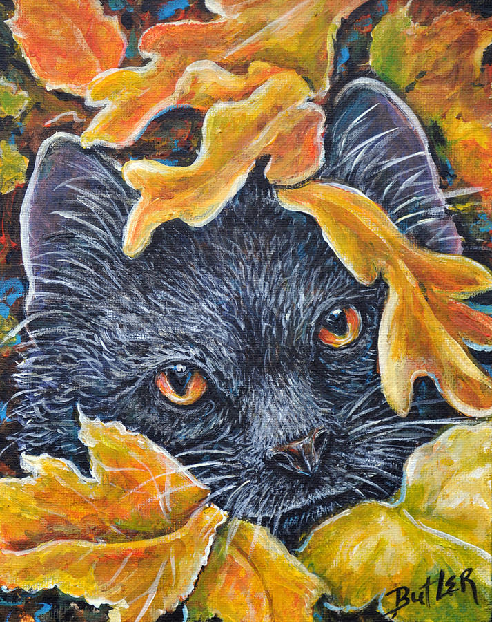 Leaf Jumper Painting by Gail Butler