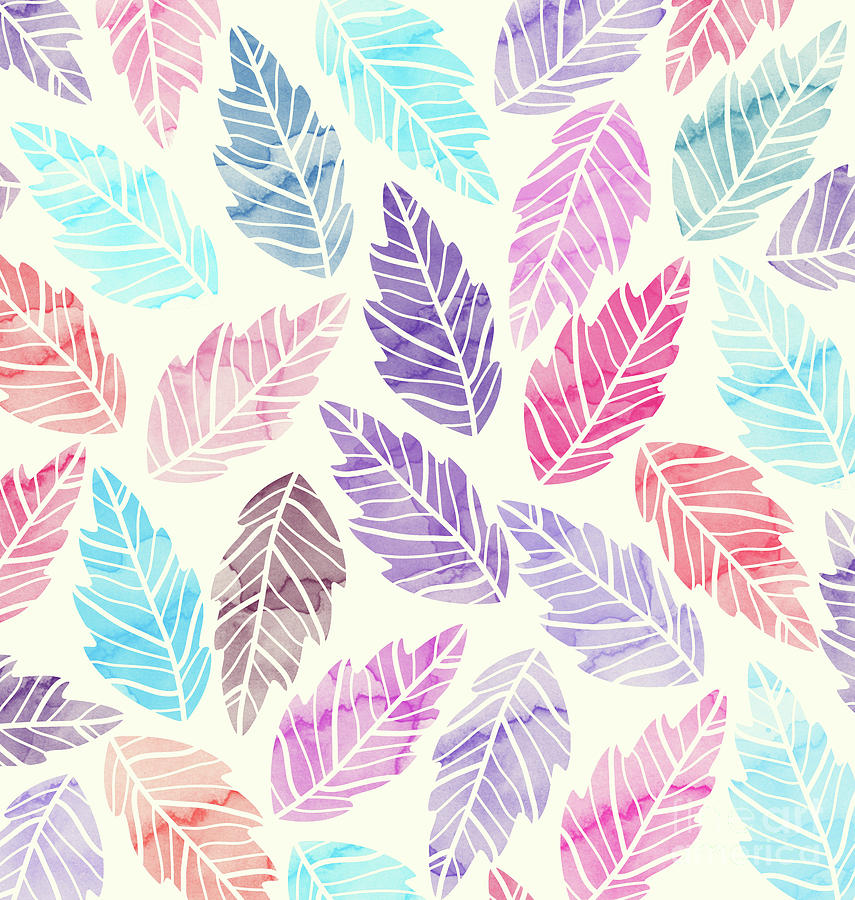 Summer Digital Art - Leaf Pattern  by Amir Faysal