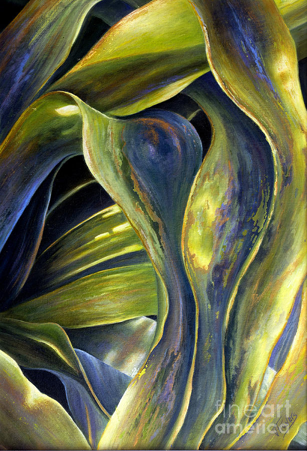 Leafy Entanglement Painting by Valerie Travers
