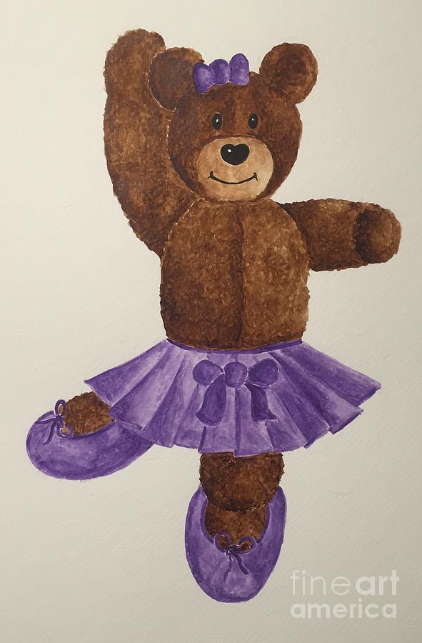 Leahs Ballerina Bear 1 Painting by Tamir Barkan