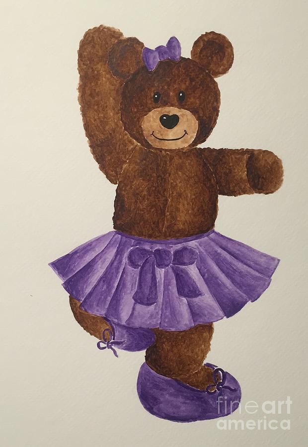 Leahs Ballerina Bear 2 Painting by Tamir Barkan