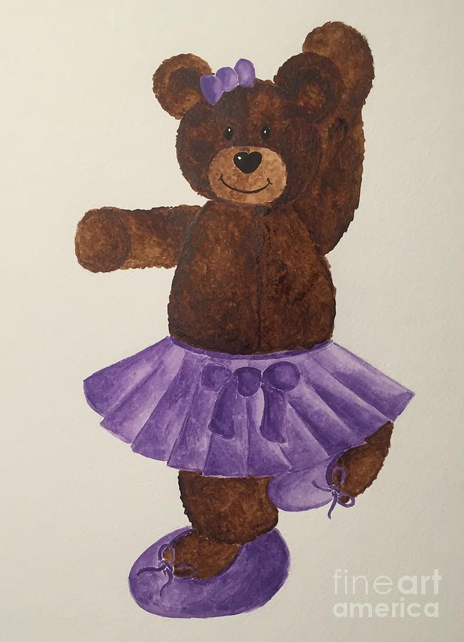 Leahs Ballerina Bear 4 Painting by Tamir Barkan