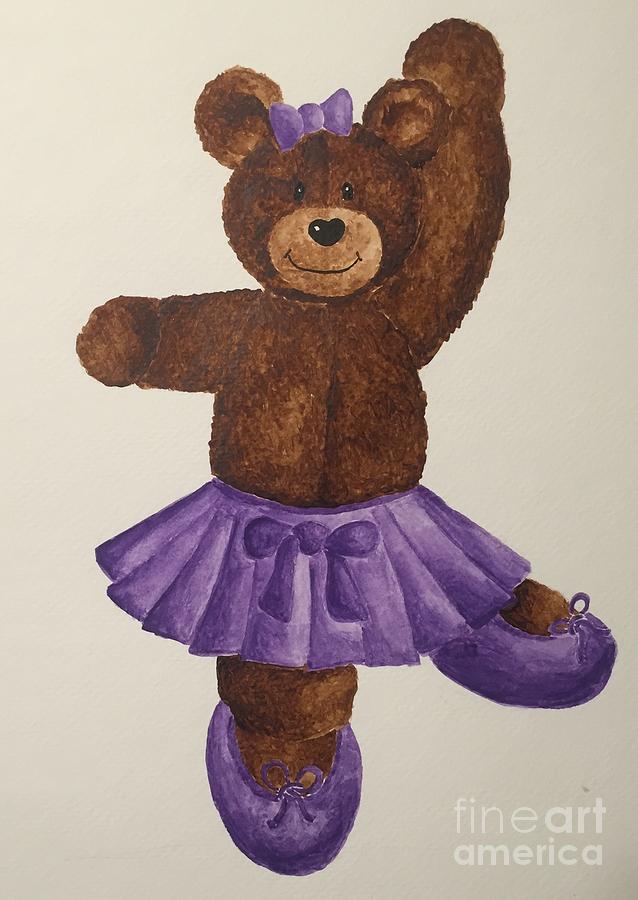 Leahs Ballerina Bear 5 Painting by Tamir Barkan