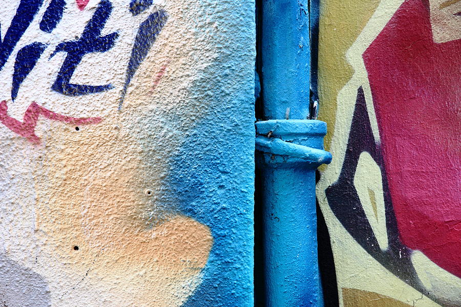 Leanin On The Wall Feelin Blue Photograph by Kreddible Trout