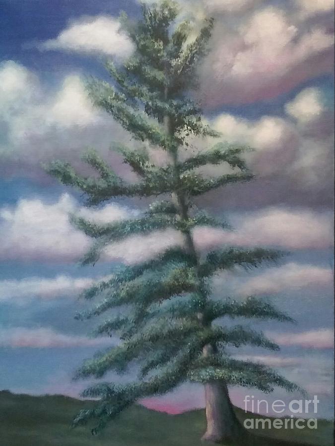 Tree Painting - Leanin Pine by Cynthia Vaught