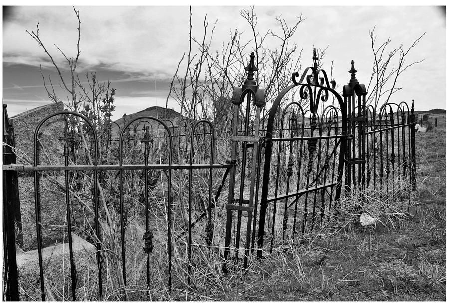 Cemetery Gate Photograph - Leaning Cemetery Gate by Sandra Dalton