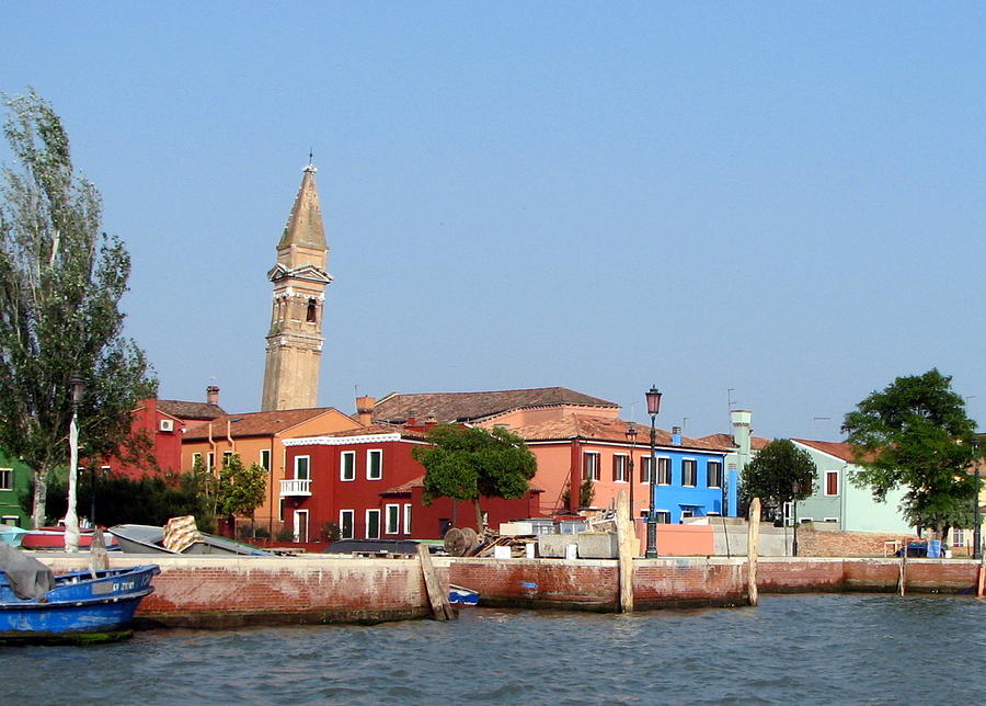 Leaning Tower of Burano Photograph by T Guy Spencer