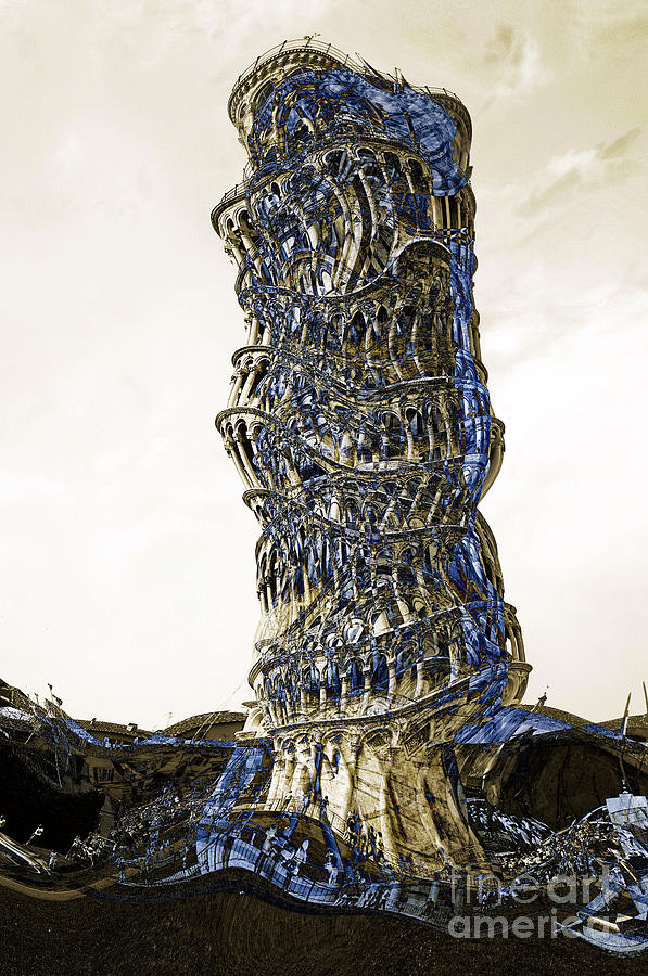 Leaning Tower of Pisa Digital Art by John Rizzuto