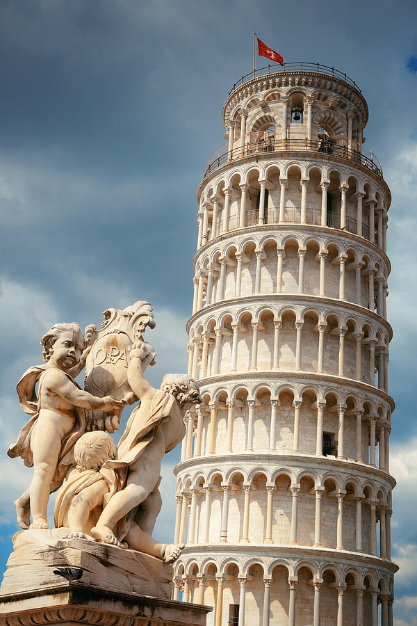 Leaning tower sculpture in Pisa Photograph by Songquan Deng