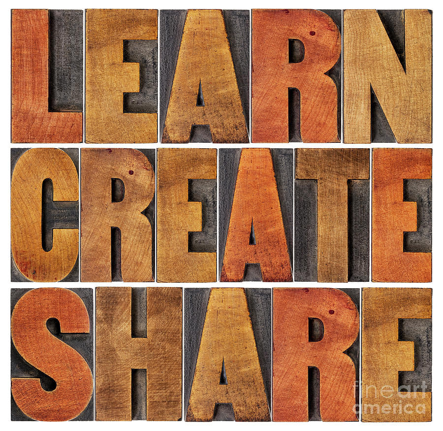 Learn, Create And Share  Photograph by Marek Uliasz