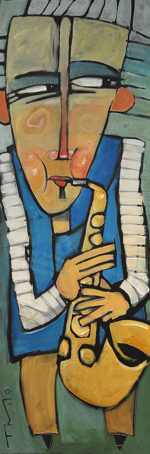Learn To Work The Saxophone Painting by Tim Nyberg