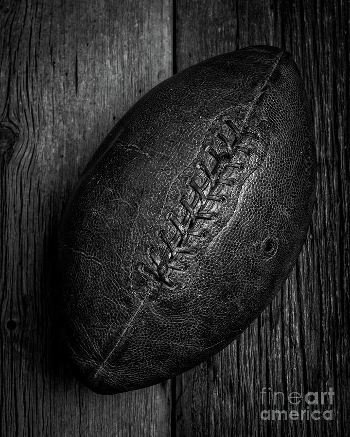 Leather Pigskin Football Photograph by Edward Fielding