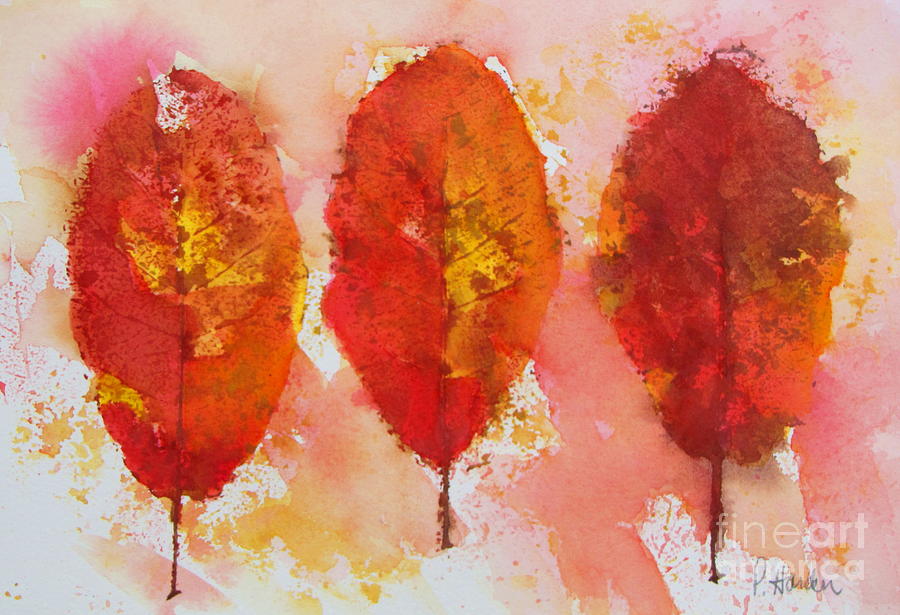 Leaves 3 Painting by Pamela Iris Harden