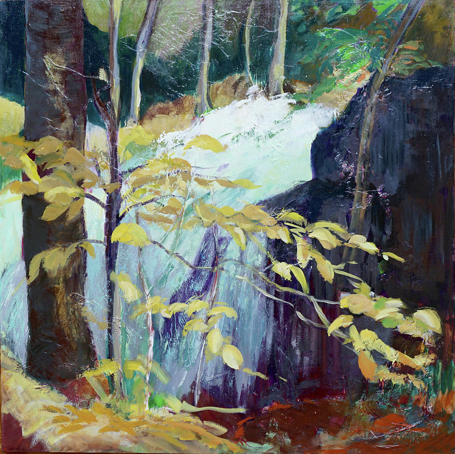 Leaves and Water Painting by Jillian Goldberg