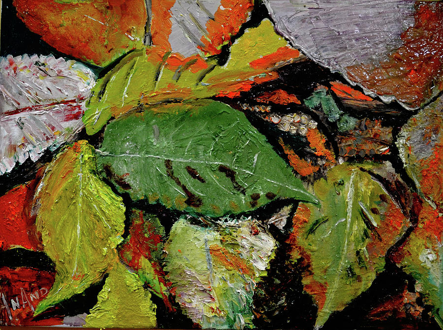 Oil Landscapes Painting - Leaves Leaves And Leaves-2 by Anand Swaroop Manchiraju