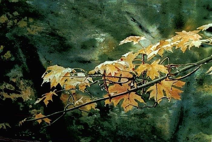 Leaves Painting by Leonard Heid