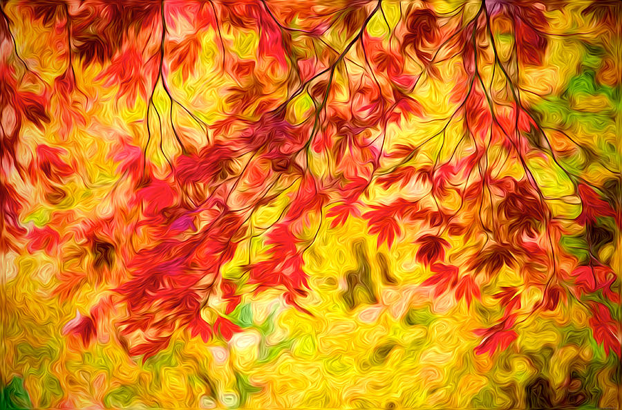 Leaves of Autumn Digital Art by Julius Reque