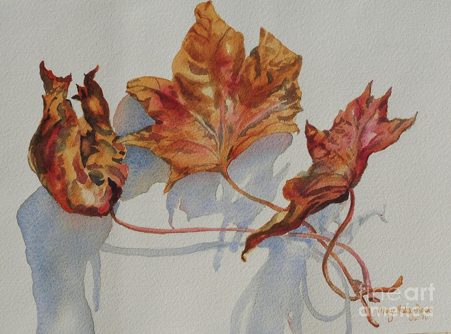 Leaves of Fall Painting by Mary Haley-Rocks