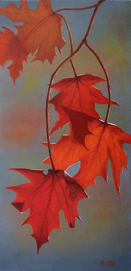 Leaves of Fire Painting by Marlene Little - Pixels