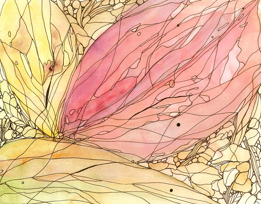 Rock Painting - Leaves on the Path by Katie Ree Rock Painting - Leaves on the Path by Katie Ree