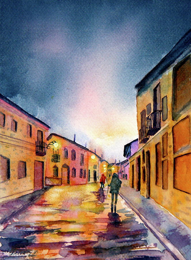 City Painting - Leaving for Astorga by Eva Nichols