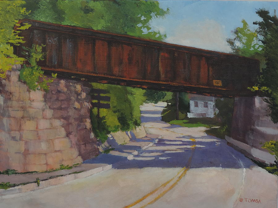Leaving Hallowell  Painting by Bill Tomsa