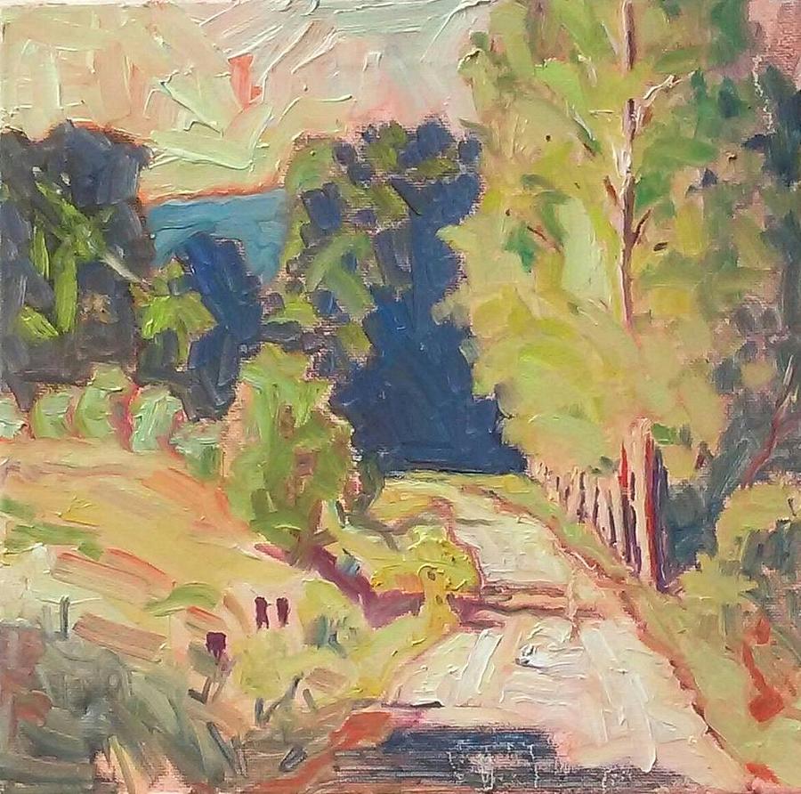 Landscape Painting - Leaving Merriweather Vineyards by Margaret Plumb