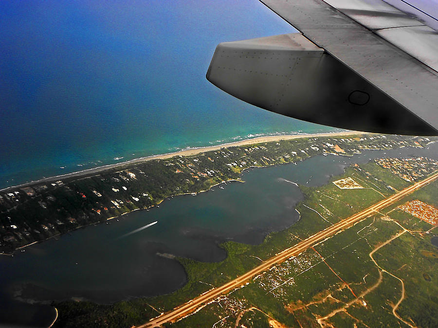 Airplane Photograph - Leaving PBI by Elizabeth Hoskinson