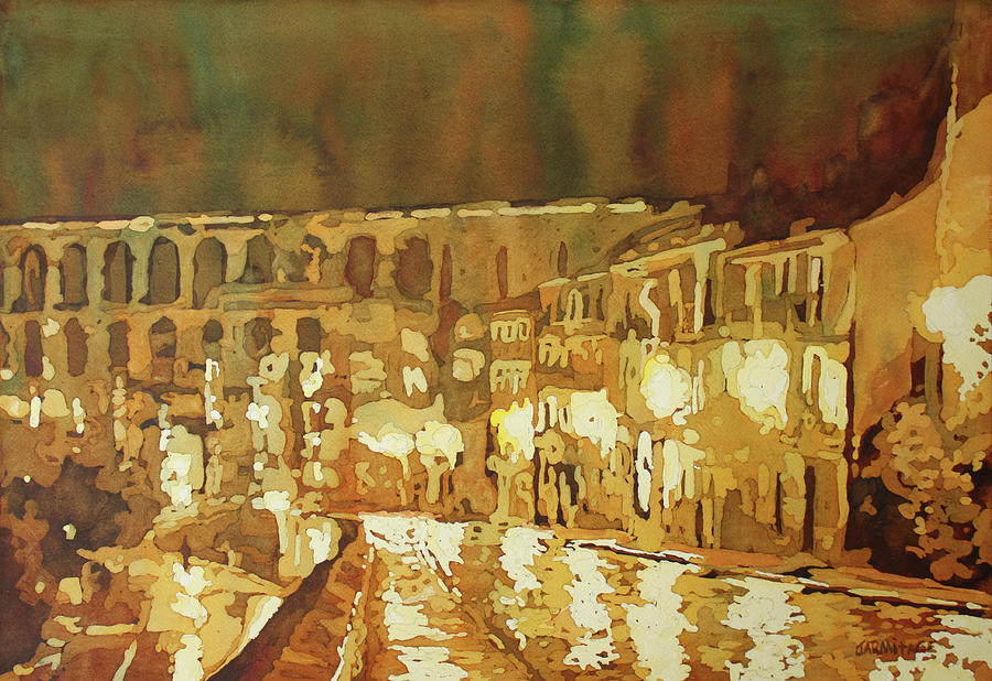 Leaving Segovia Painting by Jenny Armitage