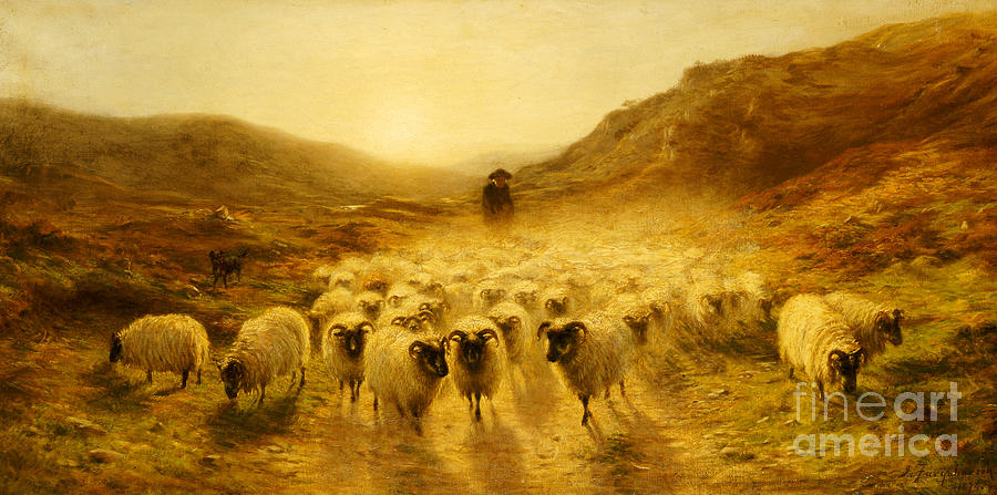 Leaving the Hills, 1874 Painting by Joseph Farquharson