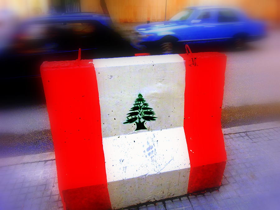 Lebanese Flagpost Photograph by Funkpix Photo Hunter