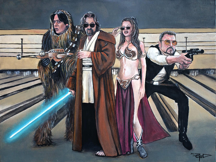 Star Wars Painting - Lebowski Wars by Tom Carlton
