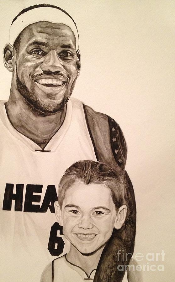 Lebron and Carter Painting by Tamir Barkan