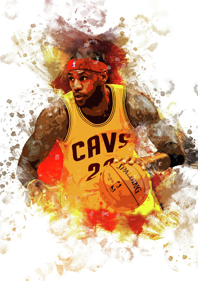 Lebron James, Cleveland Cavaliers Digital Art by Afrio Adistira - Fine ...