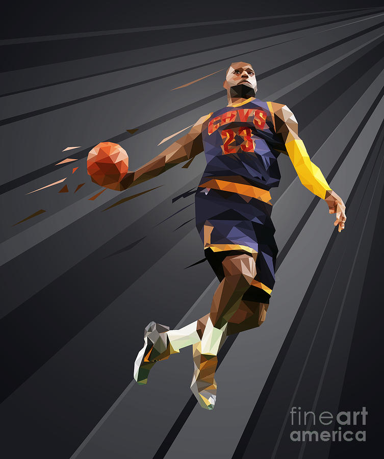 Premium AI Image  LeBron James with USA flagstyle art illustration