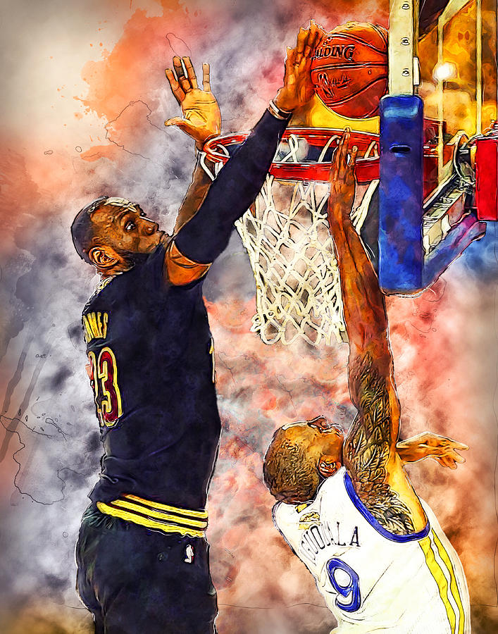 Lebron James The Block Art Painting by 
